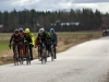 Kilpailun ainoa merkittävä irtiotto. Mukana menossa vasemmalta Ville-Pekka Reponen IK-32, Jaakko Toppari JurVo, Valtteri Repo CV, pian kuvan jälkeen porukasta pudonnut Chebici-Iskun ajaja, Juho Hänninen TWL, Jesse Kaislavuo TWL ja Timo Pikkarainen GIF. Irtiottoon nousi vielä Akilleksen Teemu Viholainen. Kuva: Jari Ollila