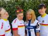 Rosa Törmänen, Antonia Gröndahl, Lotta Lepistö ja Cecilia Aintila SFI:n leirillä Espanjassa.